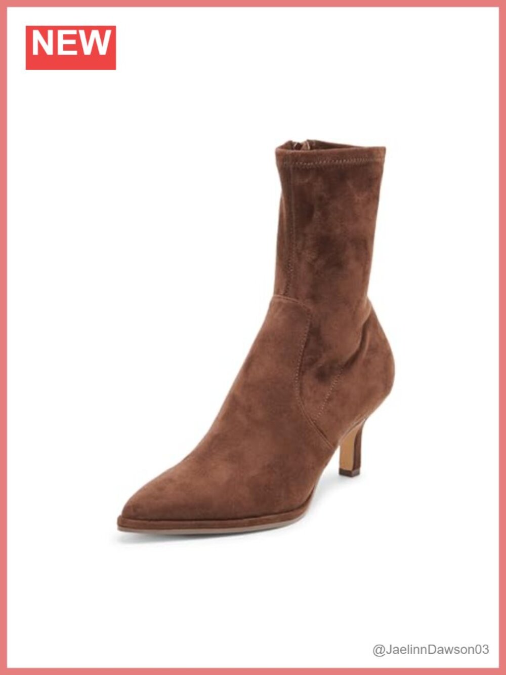 Dolce Vita Ankle Bootie Suede Kitten Heel Pull-On